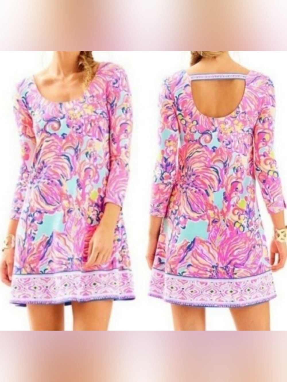 Lilly Pulitzer Emma Dress Serene Blue Large
